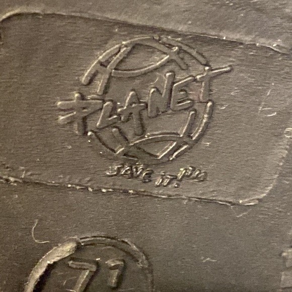 Vintage Y2K Ankle Boots Chunky Heels Black Leather Planet 814619 size 7.5 - Picture 12 of 14